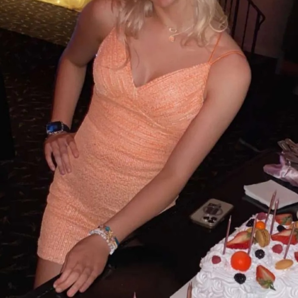 Orange hoco Dress
